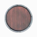 Woodgrain Ready For Battle Round LARP Shield
