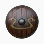 Woodgrain Viking Dragon LARP Shield